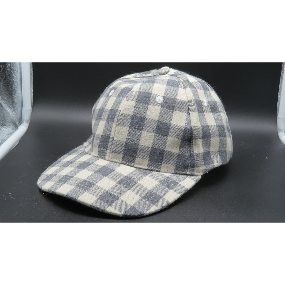 Blue and White Gingham Hat O/S Never Worn Adjustable
